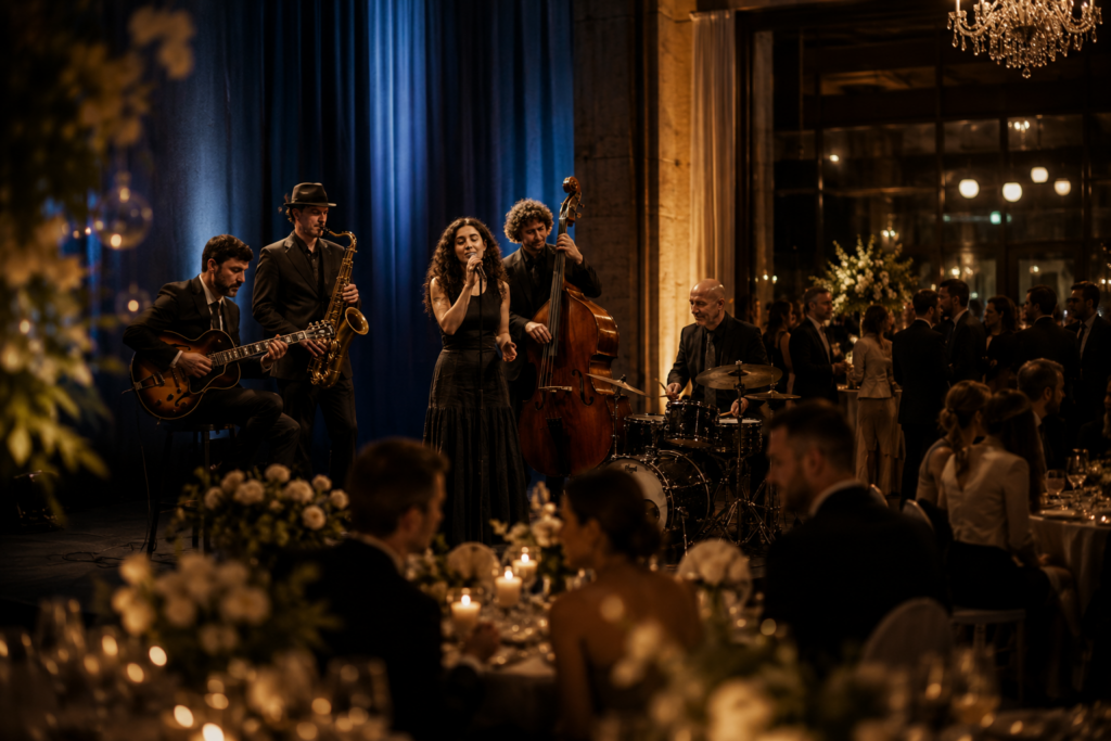 Illustration d'un mariage animé par le groupe Jazzmood